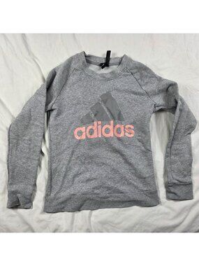 Adidas Womens Crewneck Sweatshirt Gray Pullover Medium Comfortable Casual Top